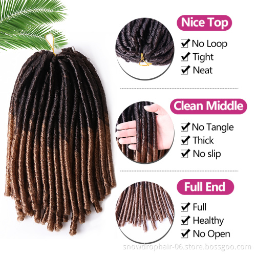 Synthetic Afro Kinky Soft Dread Faux Locs Braids Styles Softex Soft Dread Lock Synthetic Braiding Hair